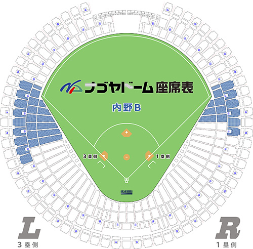 レフト側外野応援