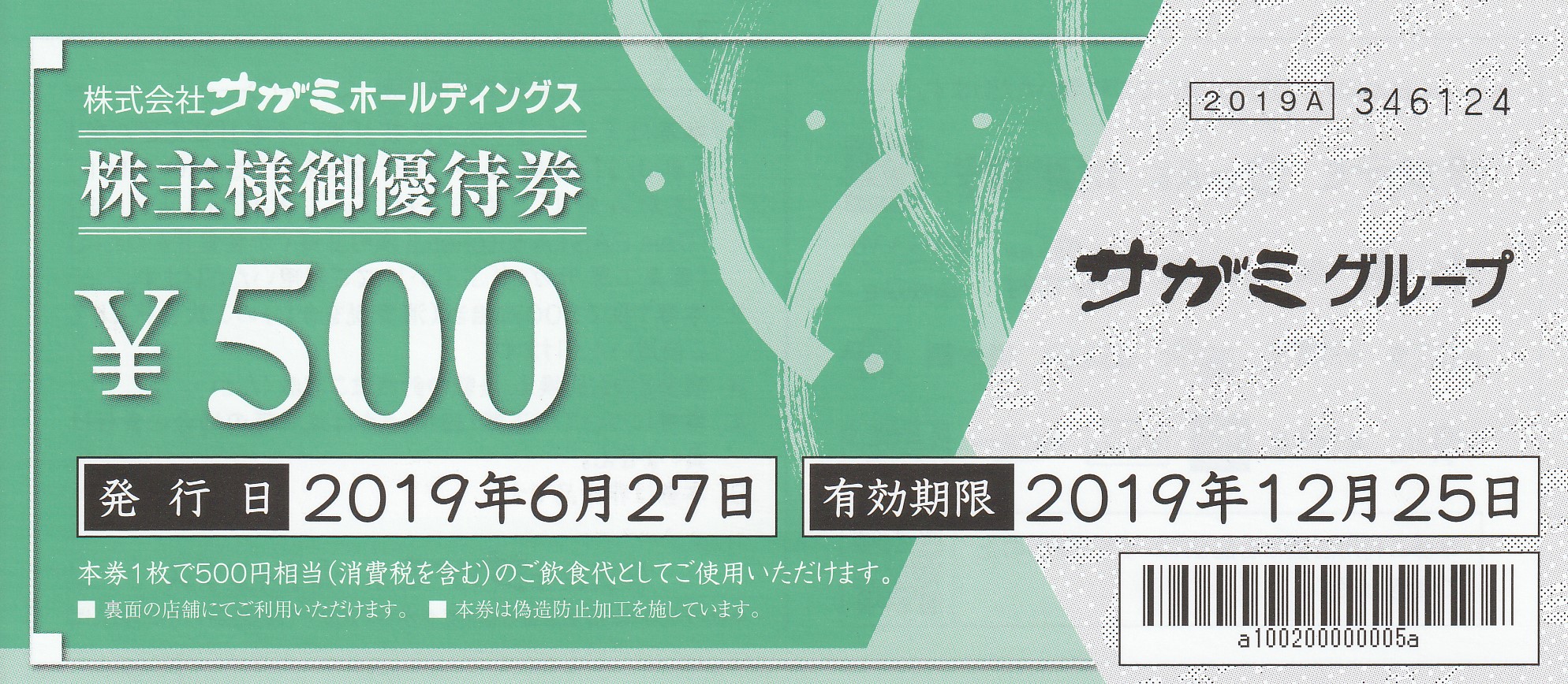 サガミ／どんどん庵他 500円