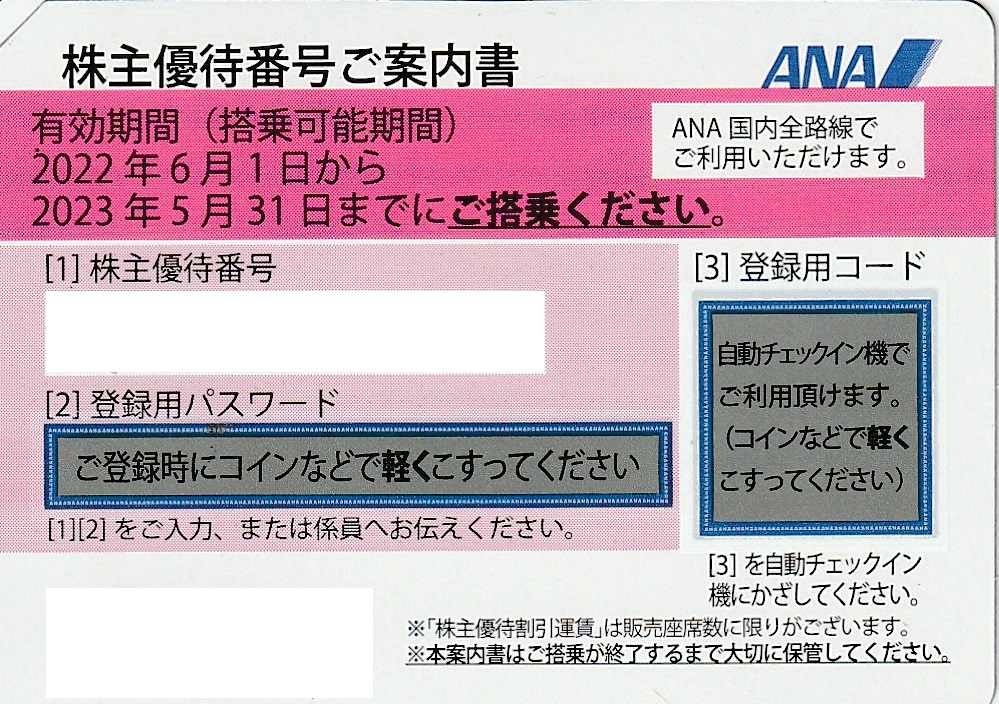 ANA（全日空） 株主優待券