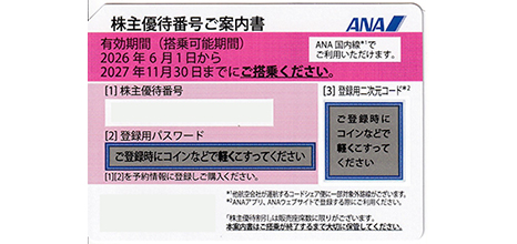 ANA 株主優待券